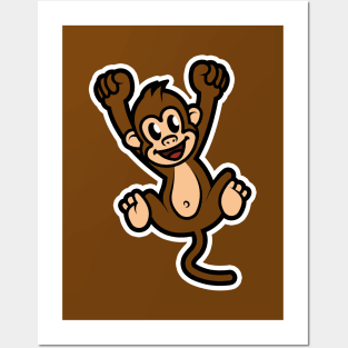 Monkey - Cartoon Island - Cartoon Animals Posters and Art